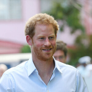 Le prince Harry visite le centre "Joshua House Children" en Guyane dans le cadre de son voyage aux Caraïbes à Georgetown, le 4 décembre 2016.