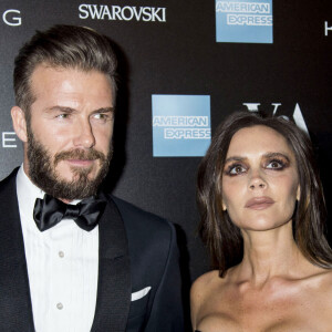 David Beckham et sa femme Victoria Beckham - Gala "Alexander McQueen : Savage Beauty" au Victoria and Albert Museum à Londres, le 12 mars 2015. 