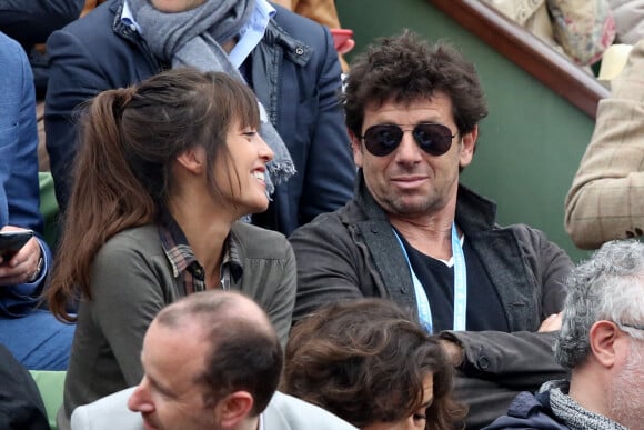 Patrick Bruel et son ex-compagne Caroline Nielsen dans les tribunes de la finale homme des internationaux de France de Roland Garros à Paris le 5 juin 2016. @Moreau-Jacovides / Bestimage
