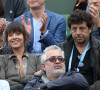 Patrick Bruel et son ex-compagne Caroline Nielsen dans les tribunes de la finale homme des internationaux de France de Roland Garros à Paris le 5 juin 2016. @Moreau-Jacovides / Bestimage