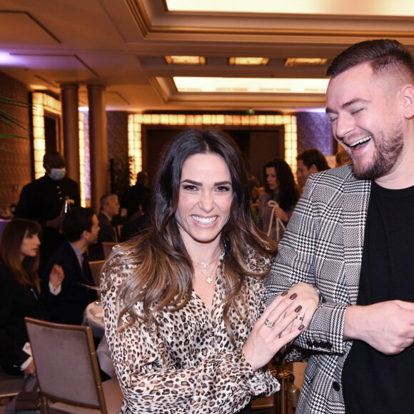Capucine Anav et Jeremstar lors du déjeuner du Chinese Business Club en l'honneur du publicitaire J.Seguela au restaurant de l'hôtel du Collectionneur à Paris, France, le 16 décembre 2021. © Rachid Bellak/Bestimage