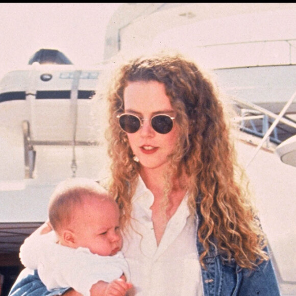 Nicole Kidman et sa fille Isabella en 1993.