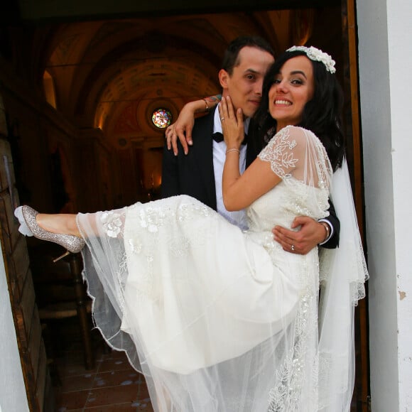 Mariage religieux en l'église de Villanova d' Alizée et Grégoire Lyonnet - Villanova le 18 juin 2016 © Olivier Huitel - Olivier Sanchez / Bestimage - Crystal