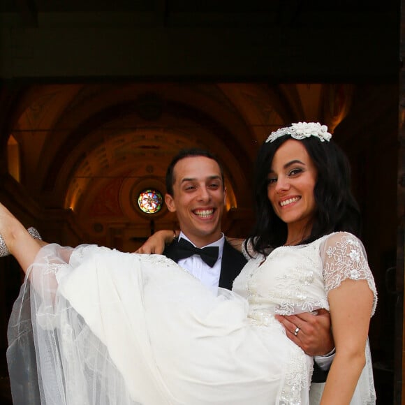 Mariage religieux en l'église de Villanova d' Alizée et Grégoire Lyonnet - Villanova le 18 juin 2016 © Olivier Huitel - Olivier Sanchez / Bestimage - Crystal