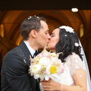 Mariage religieux en l'église de Villanova d' Alizée et Grégoire Lyonnet - Villanova le 18 juin 2016 © Olivier Huitel - Olivier Sanchez / Bestimage - Crystal