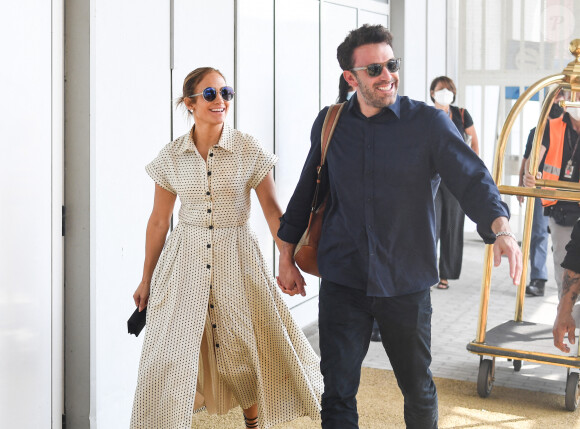 Mariage - Jennifer Lopez et Ben affleck se sont mariés - Jennifer Lopez et Ben Affleck quittent Venise après la première du film The Last Duel pendant le 78ème festival international du film de Venise, la Mostra le 11 septembre 2021.