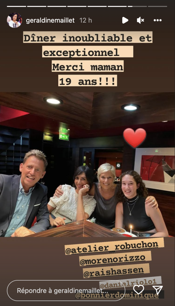 Geraldine Maillet fête l'anniversaire de sa fille Mathilde en compagnie de sa mère et de son compagnon Daniel Riolo - Instagram