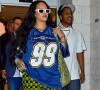 Rihanna et son compagnon Asap Rocky quittent un building de Manhattan à New York.