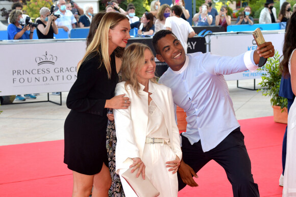 Aurelie Pons, Terence Telle et Catherine Marchal - 60e Festival de Télévision de Monte-Carlo au Grimaldi Forum à Monaco, le 18 juin 2021. © Bruno Bébert/Bestimage