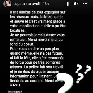 Une jeune fille, Jade, disparaît, sa maman Karine Gélain demande la mobilisation des stars : Capucine Anav réagit et fait une étonnante révélation