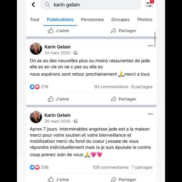 La disparition de Jade, la fille de Karine Gélain, déjà disparue il y a deux ans