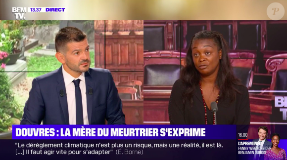 Capture d'écran de l'interview de Félicité Lambot, mère de Matthieu, auteur du quintuple meurtre à Douvres. Elle s'est exprimée sur son fils qui a tué une partie de sa famille recomposée