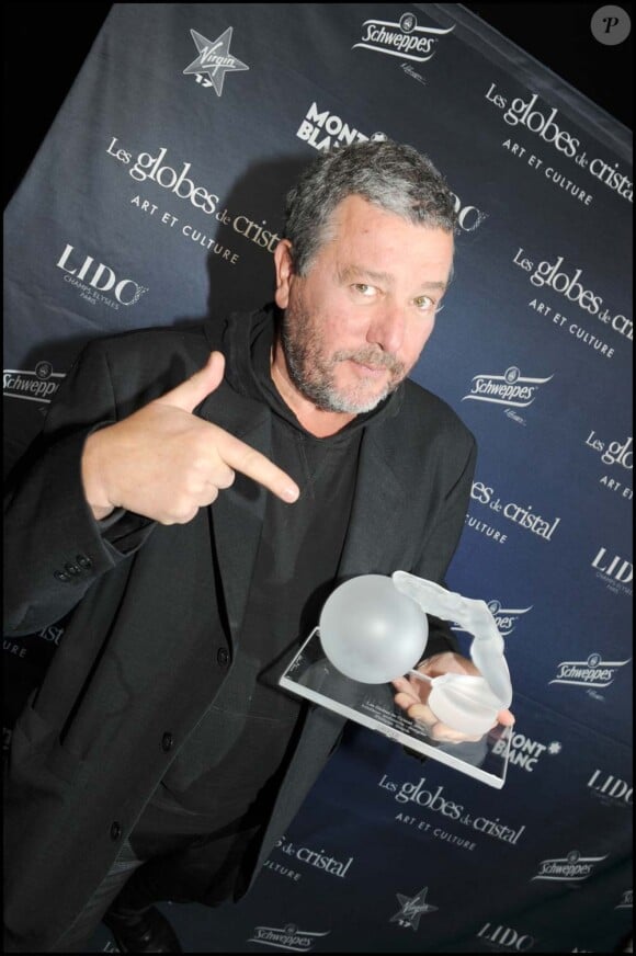 Meilleur designer : Philippe Starck, lors de la cérémonie des Globes de cristal, à Paris, le 8 février 2010 !