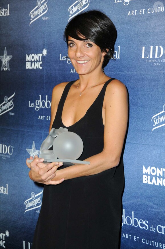 Meilleur one-man-show : Florence Foresti lors de la cérémonie des Globes de cristal, à Paris, le 8 février 2010 !