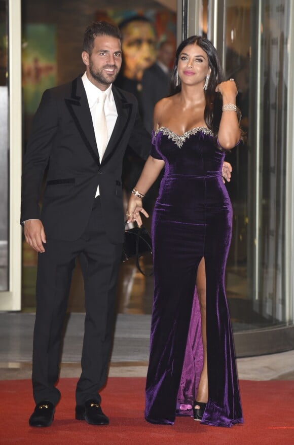 Cesc Fabregas et sa compagne Daniella Semaan au mariage de Lionel Messi et Antonella Roccuzzo au Pullman City Center de Rosario en Argentine le 30 juin 2017.