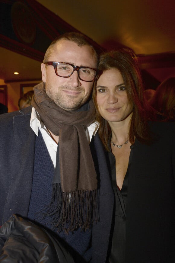 Alexandre Brasseur et sa femme Juliette - Représentation exceptionnelle de la pièce "Cher Trésor" au Théâtre des Nouveautés à Paris. Le 18 novembre 2013.
