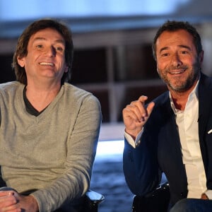 Pierre Palmade et Bernard Montiel - Enregistrement de l'émission "Animaux Stars", diffusée le 3 septembre sur la chaine Animaux. Le 5 avril 2022 © Veeren / Bestimage