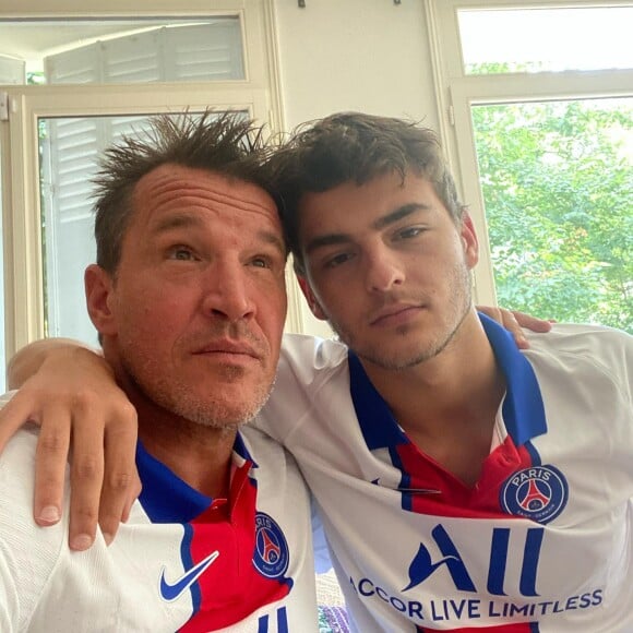 Benjamin Castaldi et son fils Simon sur Instagram