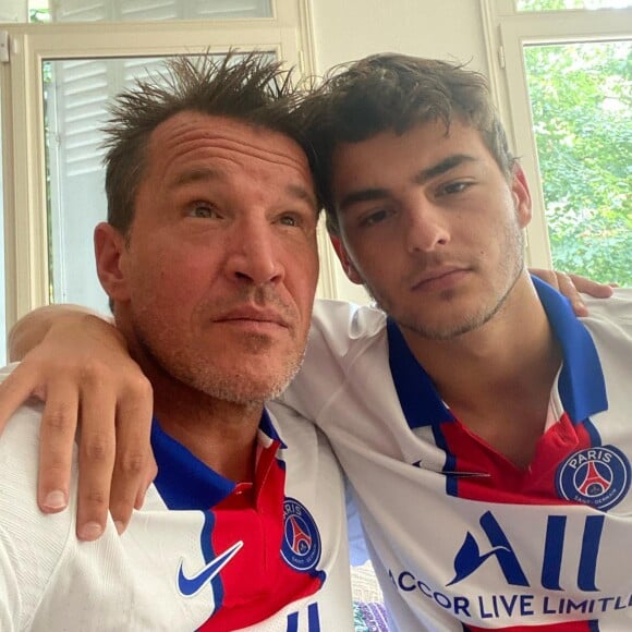 Benjamin Castaldi et son fils Simon sur Instagram