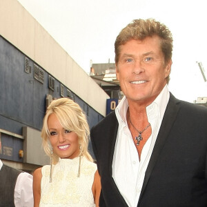 David Hasselhoff et sa compagne Hayley Roberts - Première du film "Keith Lemon" à Londres. Le 20 août 2012.