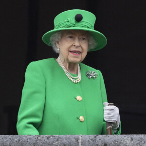 La reine Elisabeth II d'Angleterre - Jubilé de platine de la reine Elisabeth II d'Angleterre à Bukingham Palace à Londres, le 5 juin 2022. 