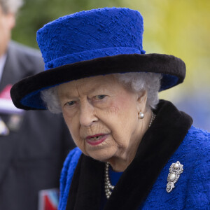 La reine Elisabeth II d'Angleterre lors des Champions Day à Ascot. Le 16 octobre 2021 