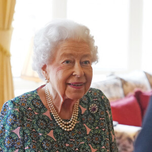 La reine Elisabeth II d'Angleterre en audience au château de Windsor. Le 16 février 2022 