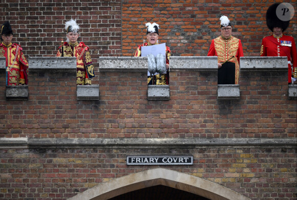 Proclamation du roi Charles III d'Angleterre depuis le balcon du palais Saint-James à Londres. Le 10 septembre 2022