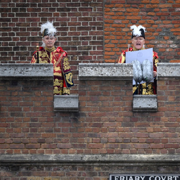 Proclamation du roi Charles III d'Angleterre depuis le balcon du palais Saint-James à Londres. Le 10 septembre 2022