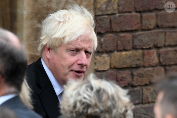 Boris Johnson - Proclamation du roi Charles III d'Angleterre depuis le balcon du palais Saint-James à Londres. Le 10 septembre 2022