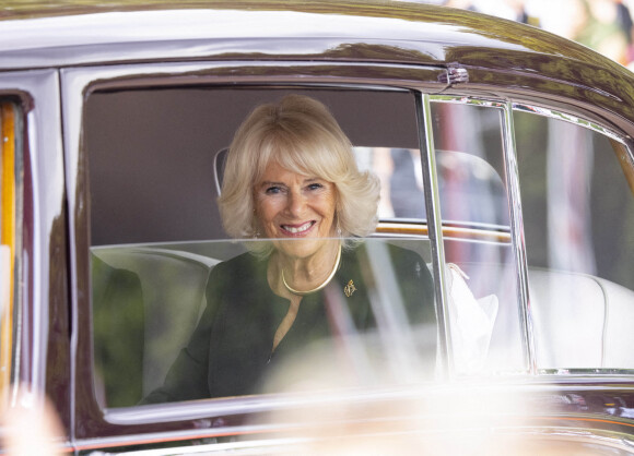 La reine consort Camilla Parker Bowles à son arrivée au palais de Buckingham à Londres. Le 11 septembre 2022 