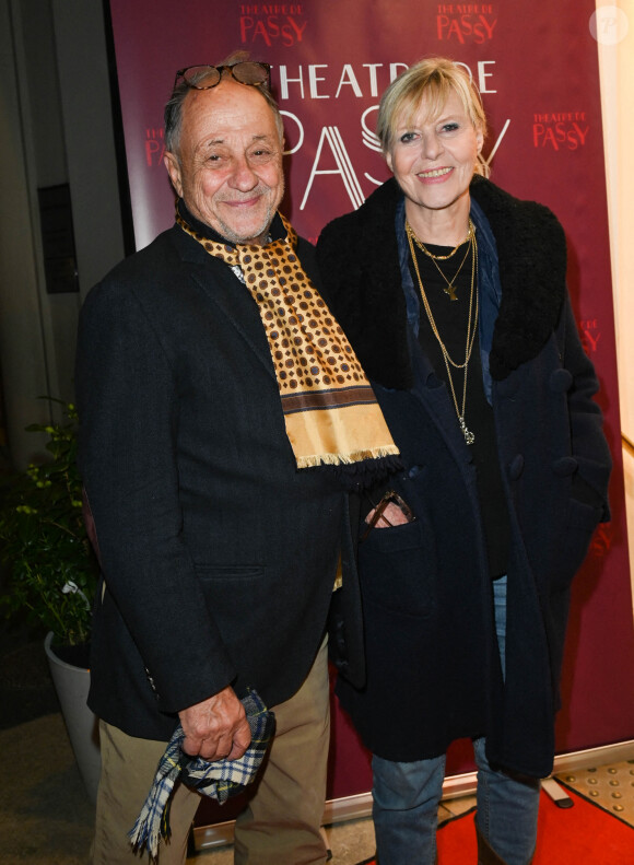 Exclusif - Chantal Ladesou et son mari Michel Ansault - Inauguration du théâtre de Passy lors du spectacle Joséphine B à Paris le 8 novembre 2021. © Coadic Guirec/Bestimage 