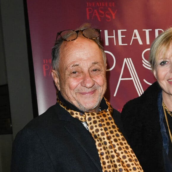 Exclusif - Chantal Ladesou et son mari Michel Ansault - Inauguration du théâtre de Passy lors du spectacle Joséphine B à Paris le 8 novembre 2021. © Coadic Guirec/Bestimage 