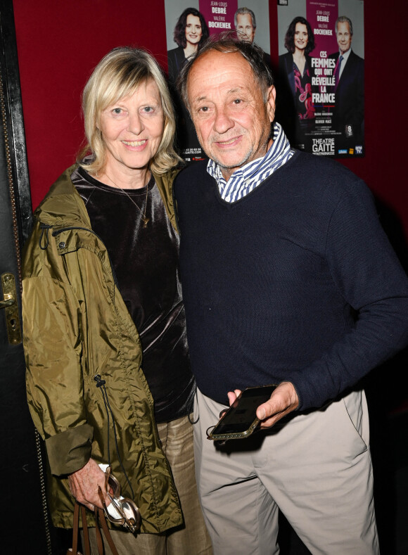 Exclusif - Chantal Ladesou et son mari Michel Ansault - Générale de la pièce "Ces Femmes qui ont réveillé la France" au théâtre Gaité Montparnasse à Paris le 20 septembre 2021. C'est un spectacle écrit et interprété par JL Debré et V. Bochenek, ou l'on retrouve une vingtaine de portraits de femmes, connues et méconnues qui ont contribué à dessiner de nouveaux contours à notre société. © Coadic Guirec/Bestimage 