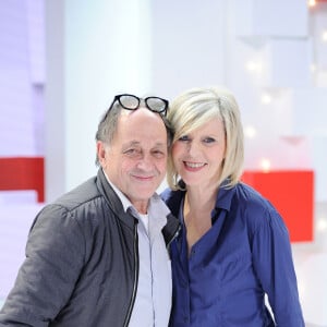 Exclusif - Chantal Ladesou et son mari Michel Ansault - Enregistrement de l'émission "Vivement Dimanche prochain" présentée par M.Drucker et diffusée le 12 janvier 2020 sur France 2. Le 6 janvier 2020 © Guillaume Gaffiot / Bestimage 