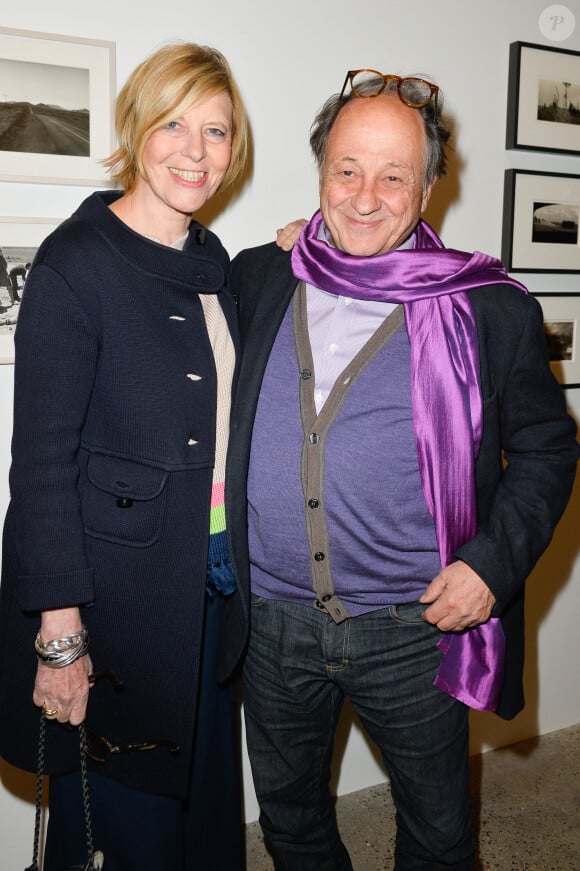 Chantal Ladesou et son mari Michel Ansault lors du vernissage de l'exposition "Auto photo" à La Fondation Cartier à Paris, France, le 18 avril 2017. La Fondation accueille une grande exposition de photographies autour du thème de l'automobile, du 19 avril à octobre 2017. © Coadic Guirec/Bestimage 