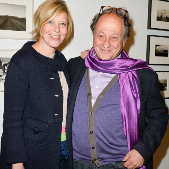 Chantal Ladesou et son mari Michel Ansault lors du vernissage de l'exposition "Auto photo" à La Fondation Cartier à Paris, France, le 18 avril 2017. La Fondation accueille une grande exposition de photographies autour du thème de l'automobile, du 19 avril à octobre 2017. © Coadic Guirec/Bestimage 