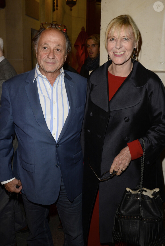 Chantal Ladesou et son mari Michel Ansault - Générale de la pièce de théâtre "Le Mensonge" au théâtre Edouard VII à Paris, le 14 septembre 2015.
