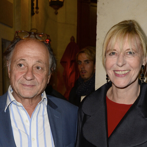 Chantal Ladesou et son mari Michel Ansault - Générale de la pièce de théâtre "Le Mensonge" au théâtre Edouard VII à Paris, le 14 septembre 2015.