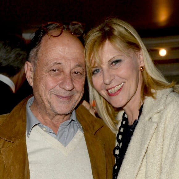 Chantal Ladesou et son mari Michel - Line Renaud et Stromae inaugurent leur double de cire au Musée Grévin à Paris le 12 octobre 2014.