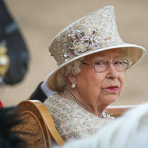 La reine Elisabeth II d'Angleterre - La parade Trooping the Colour 2019, célébrant le 93ème anniversaire de la reine Elisabeth II, au palais de Buckingham, Londres, le 8 juin 2019.