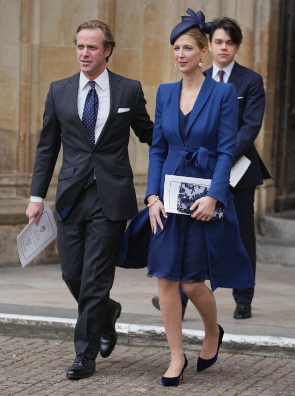 Thomas Kingston et Lady Gabriella Windsor lors du service d'action de grâce en hommage au prince Philip, duc d'Edimbourg, à l'abbaye de Westminster à Londres, Royaume Uni, le 29 mars 2022. © Julien Burton/Bestimage