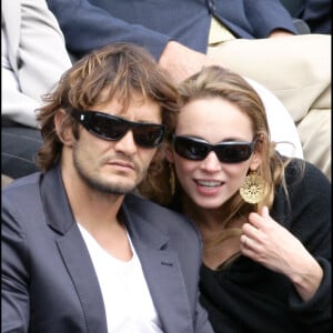 Bixente Lizarazu et Claire Keim en 2009 à Roland-Garros.