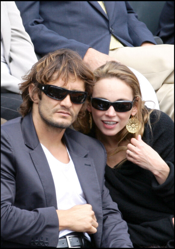 Bixente Lizarazu et Claire Keim en 2009 à Roland-Garros.