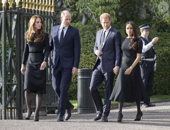 Le prince de Galles William, la princesse de Galles Kate Catherine Middleton, le prince Harry, duc de Sussex, Meghan Markle, duchesse de Sussex