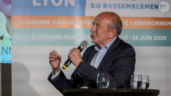 Gérard Collomb, maire de Lyon - Grand meeting digital pour les élections municipales de Lyon à l'Embarcadère le 23 juin 2020. © Sandrine Thesillat / Panoramic / Bestimage