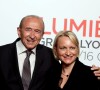 Gérard Collomb et sa femme Caroline au photocall de la cérémonie d'ouverture du 8e festival Lumière de Lyon, le 8 octobre 2016. © Dominique Jacovides/Bestimage