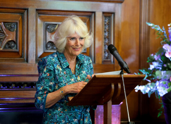 Camilla Parker Bowles, duchesse de Cornouailles, lors du déjeuner Oldie, à l'occasion de son 75ème anniversaire au National Liberal Club de Londres, Royaume Uni, le 12 juillet 2022. 
