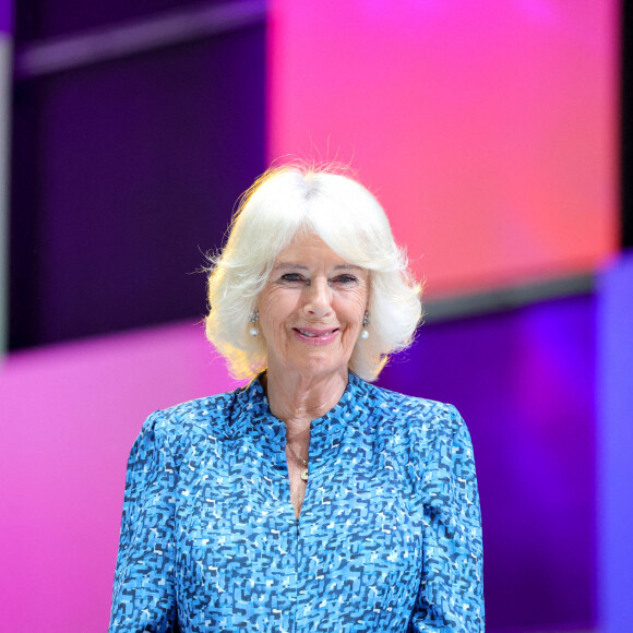 Camilla Parker Bowles, duchesse de Cornouailles, visite le nouveau siège social de BBC Wales à Cardiff, Royaume Uni, le 5 juillet 2022. 