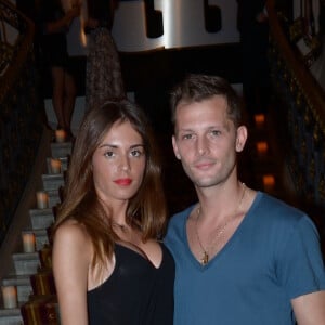 Nicolas Duvauchelle et Laura Isaaz - Lancement de la nouvelle version du magazine "Lui" dans un hotel particulier du XVIe arrondissement, avenue Foch a Paris, le 3 septembre 2013.